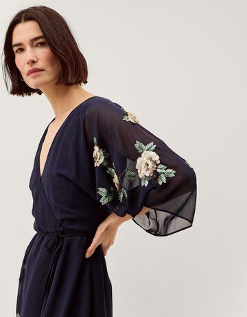 Monsoon Clara Floral Midi Wrap Dress