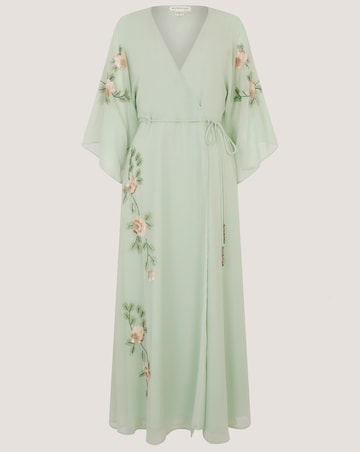 Monsoon Clara Floral Midi Wrap Dress