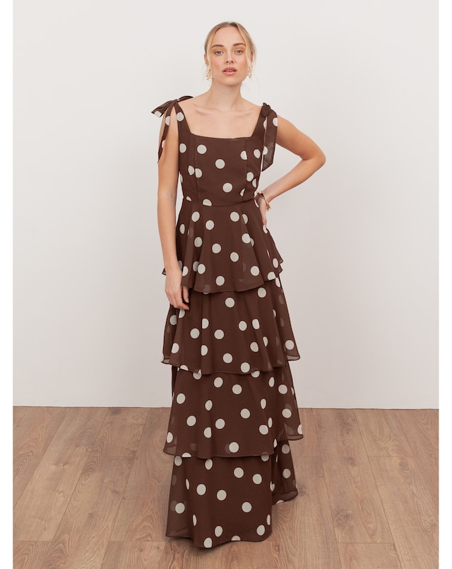 Anaya Polka Dot Print Dress