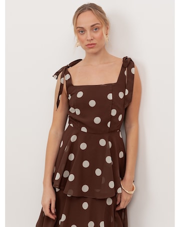 Anaya Polka Dot Print Dress