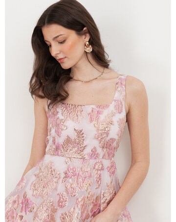 Maya Deluxe Jacquard Fabric Dress