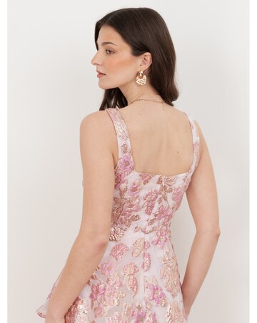 Maya Deluxe Jacquard Fabric Dress