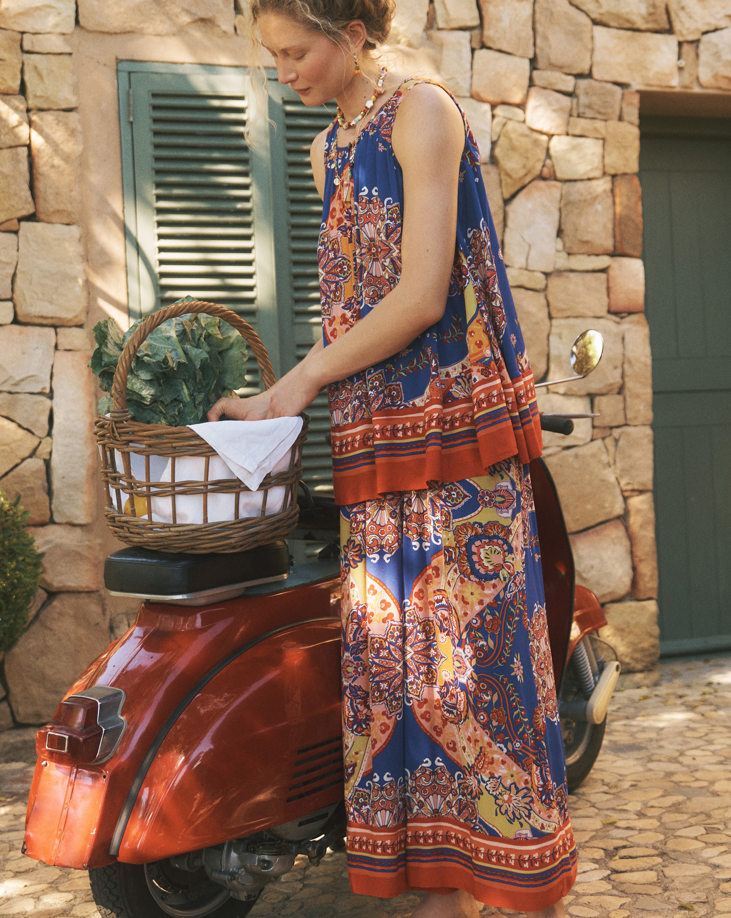 Monsoon Padma Printed Palazzo Trousers