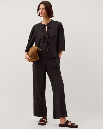 Monsoon Cindy Embroidered Tie Front Top
