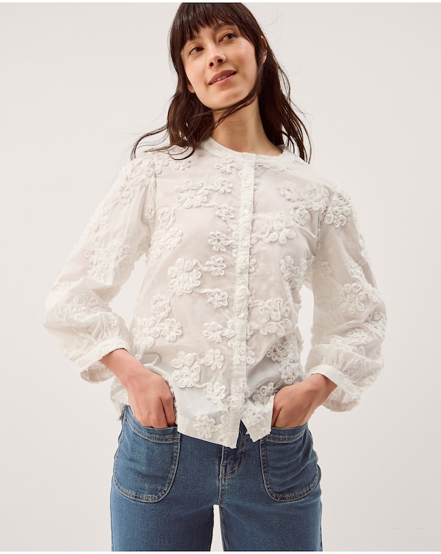 Monsoon Blair Floral Embroidered Blouse