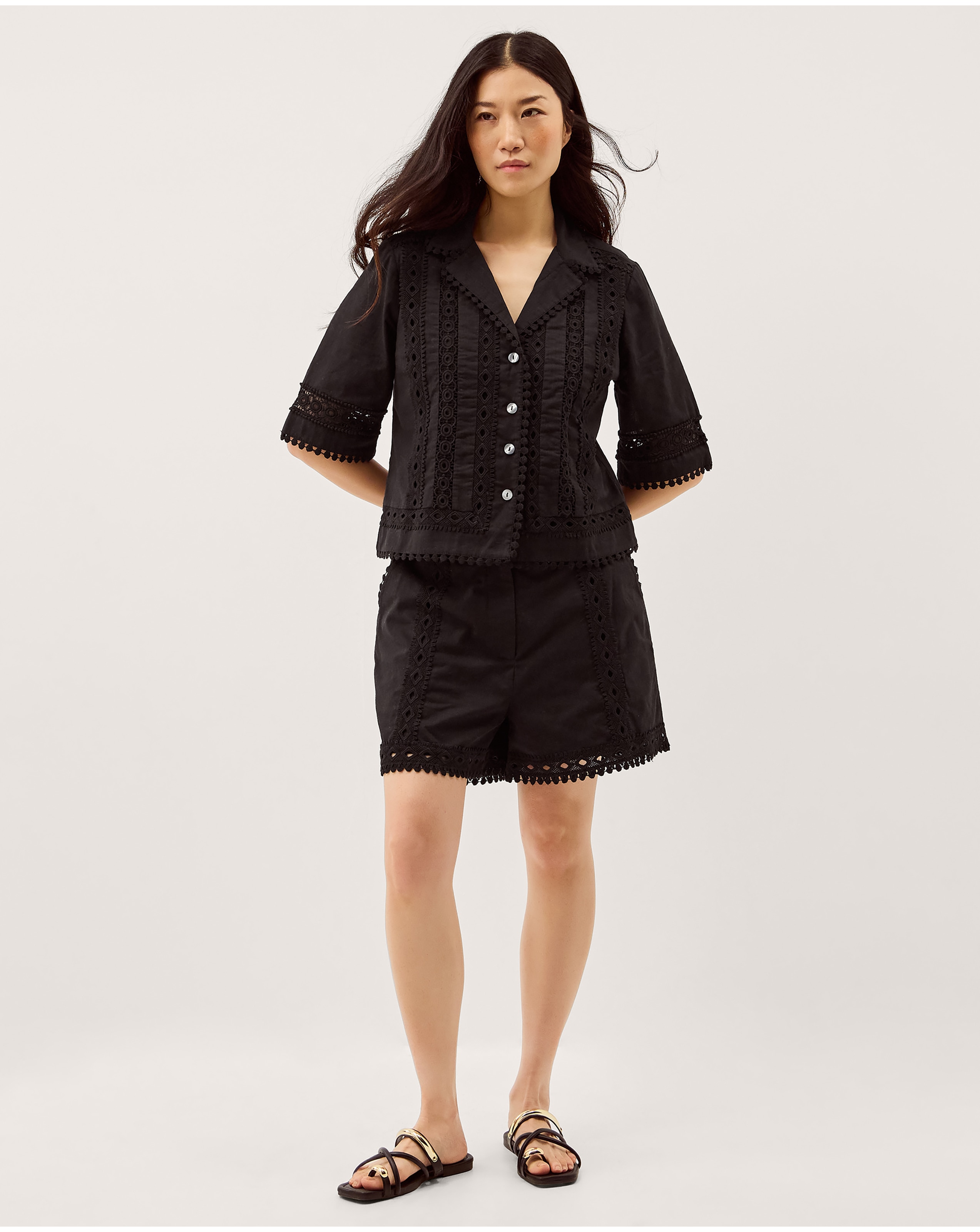 Monsoon Irina Lace Trim Shorts