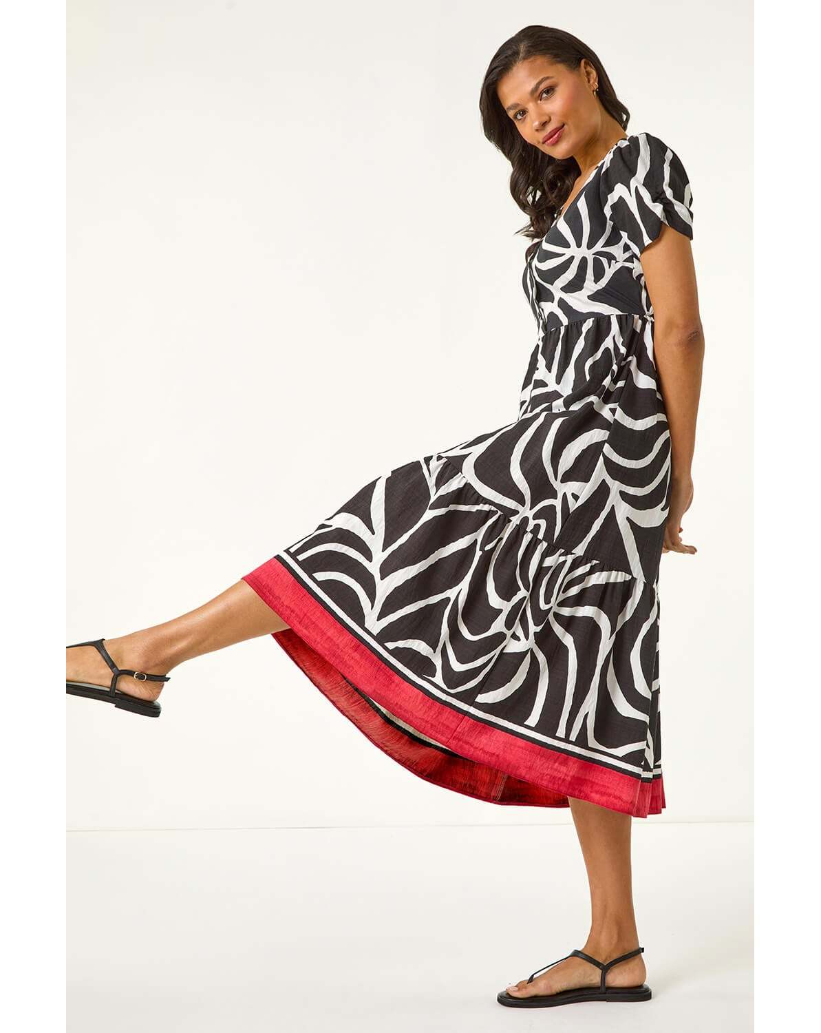New In - Roman Linear Border Shirt Dress