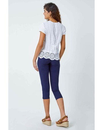 Roman Cotton Embroidered Crinkle Blouse