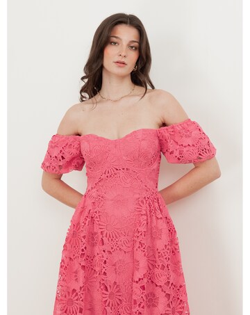 Maya Deluxe Floral Lace Midaxi Dress