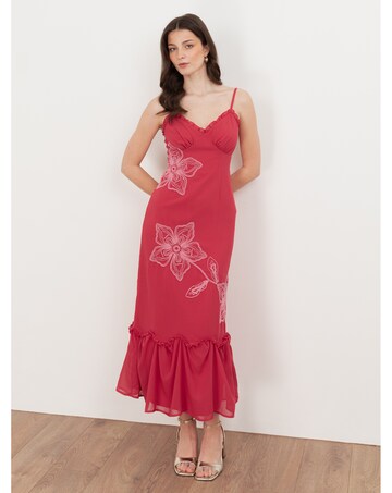 Maya Deluxe Embroidered Midaxi Dress