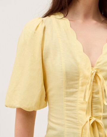 Monsoon Willow Puff Sleeve Tie Front Top