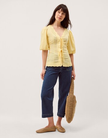 Monsoon Willow Puff Sleeve Tie Front Top