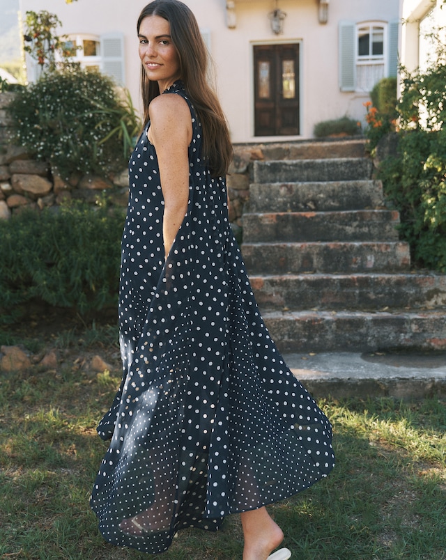 Monsoon Yaz Polka Dot Midi Dress