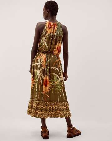 Monsoon Fallon Tropical Print Midi Dress