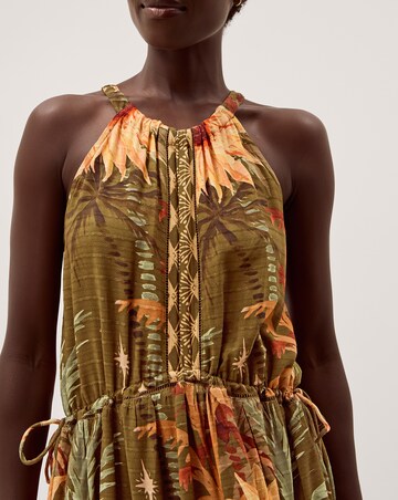 Monsoon Fallon Tropical Print Midi Dress
