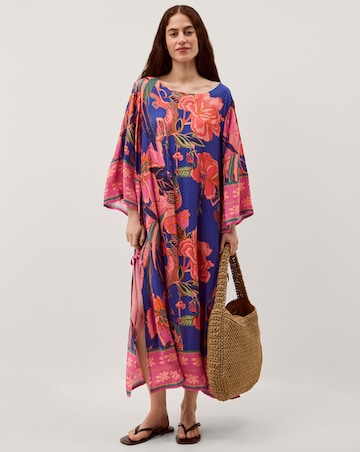 Monsoon Carmen Floral Print Midi Kaftan