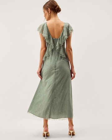 Monsoon Alda Ruffle Lace Midi Dress
