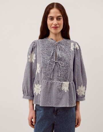 Monsoon Mimi Embroidered Gingham Top