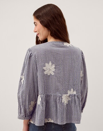 Monsoon Mimi Embroidered Gingham Top