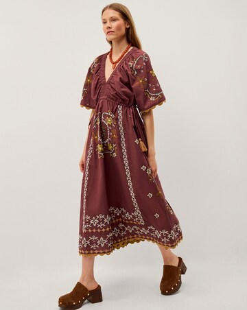 Monsoon Greta Embroidered Midi Dress