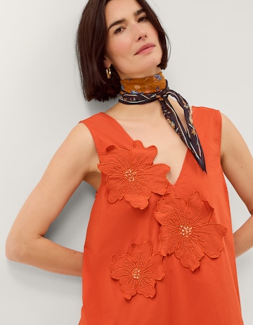 Monsoon Rosalie Floral Cotton Midi Dress