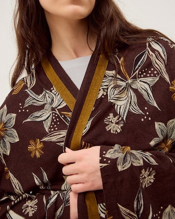 Monsoon Esther Floral Linen Blend Jacket