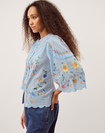 Monsoon Alice Floral Embroidered Top