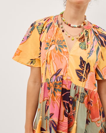 Monsoon Carmen Floral Tiered Midi Dress