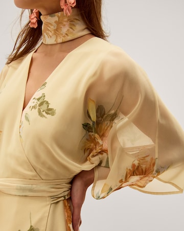 Monsoon Sukhi Sunflower Midi Wrap Dress