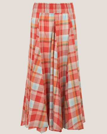 Monsoon Cecily Check Midi Skirt