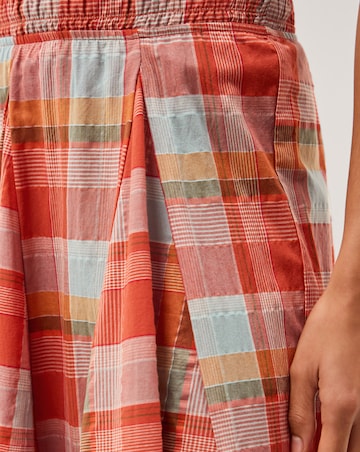 Monsoon Cecily Check Midi Skirt