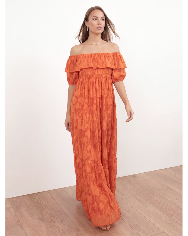 Anaya Burnout Fabric Dress