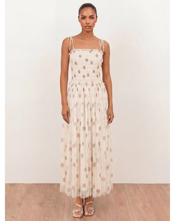 Anaya Polka Dot Print Dress