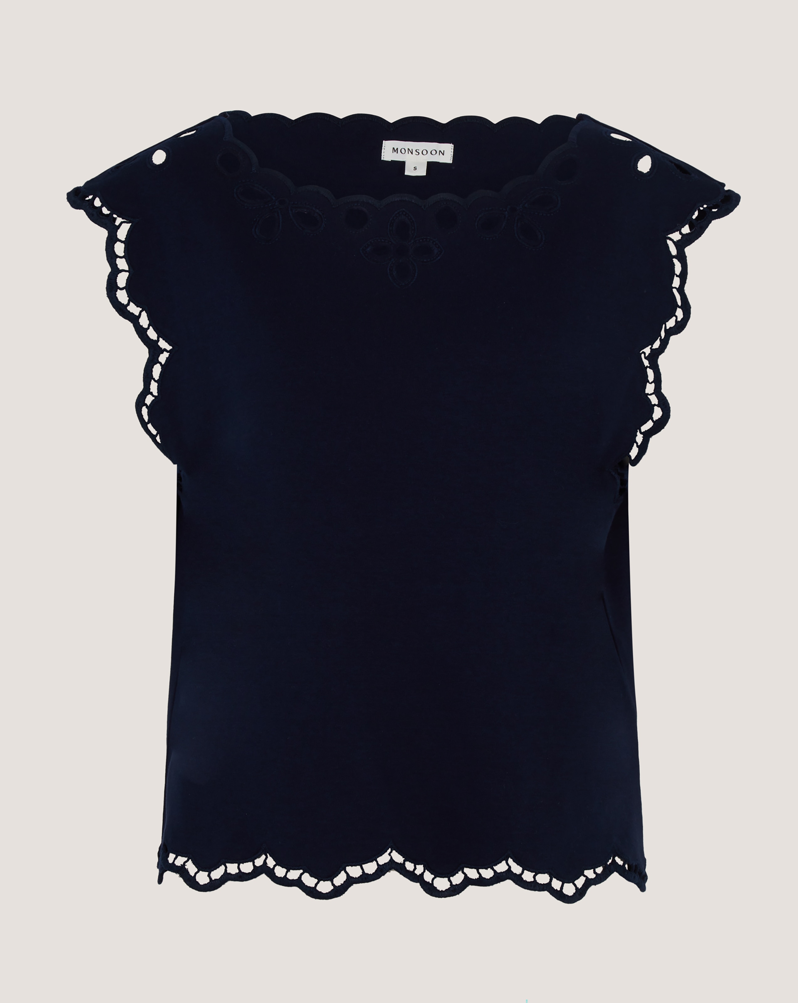 Monsoon Gaia Floral Cutwork Top