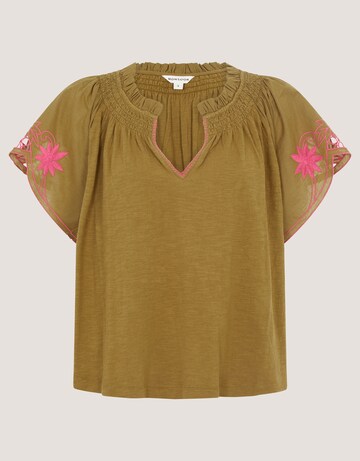 Monsoon Fiona Embroidered Cotton Top