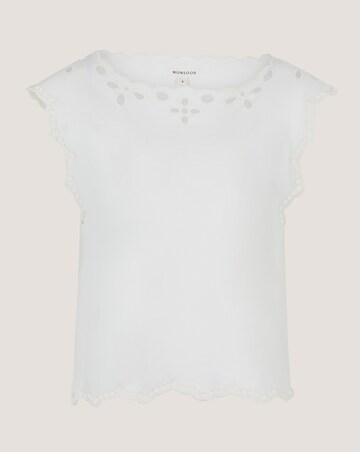 Monsoon Gaia Floral Cutwork Top