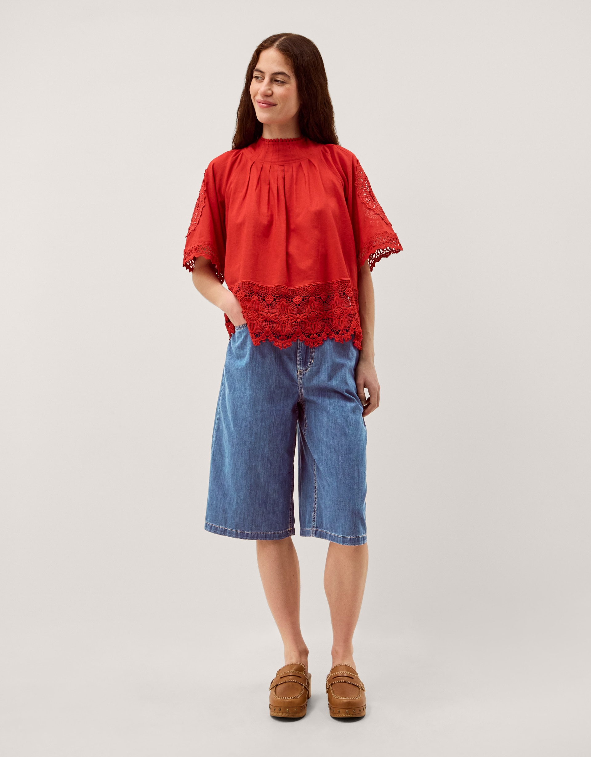 New In - Monsoon Raye Longline Denim Shorts