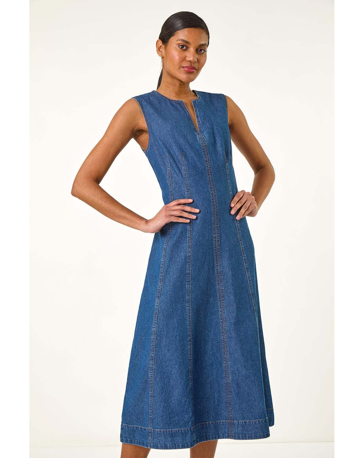 New In - Roman Panel Detail Midi Dress