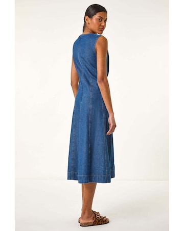 Roman Panel Detail Midi Dress