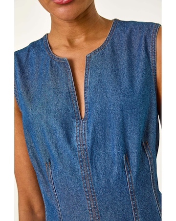 Roman Panel Detail Midi Dress