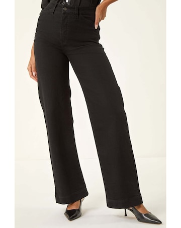 Roman Wide Leg Stretch Denim Jeans