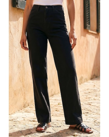 Roman Wide Leg Stretch Denim Jeans