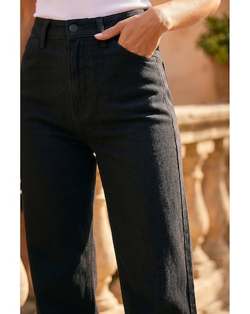 Roman Wide Leg Stretch Denim Jeans