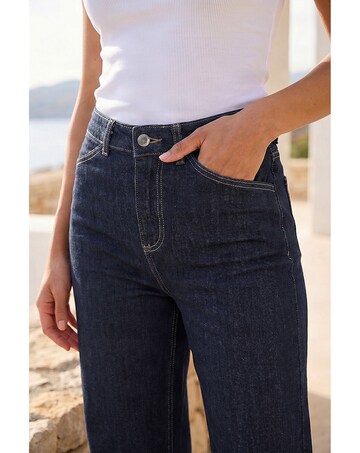Roman Wide Leg Stretch Denim Jeans