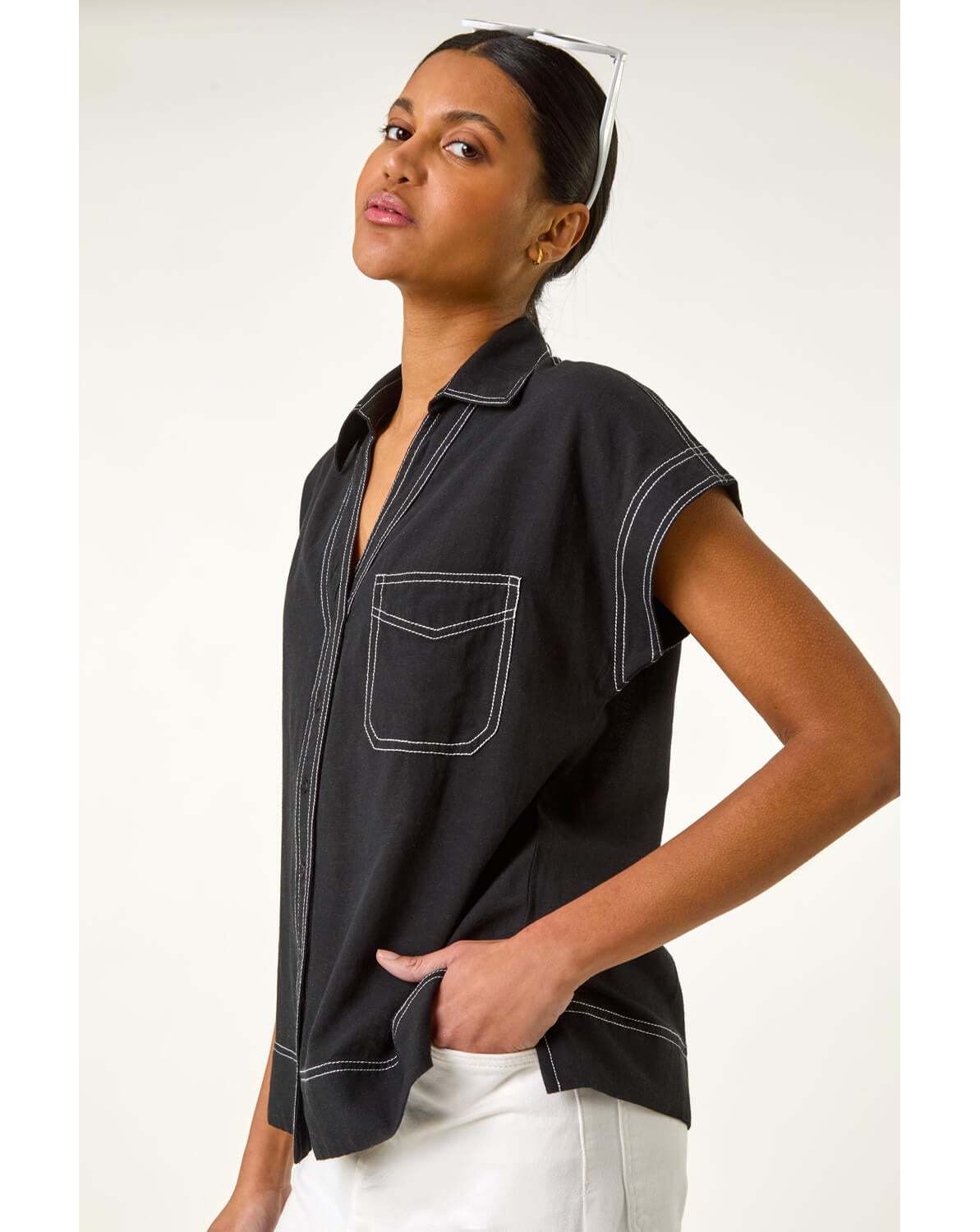 New In - Roman Contrast Stitch Shirt