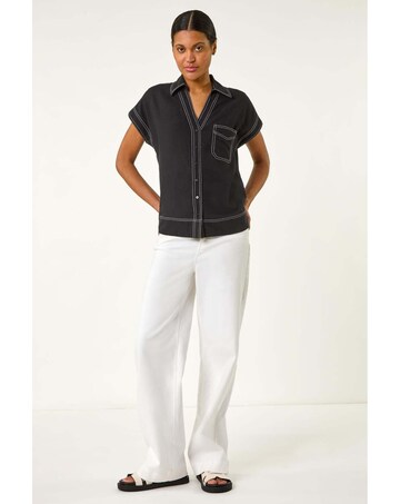 Roman Contrast Stitch Shirt