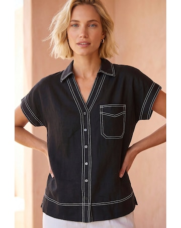 Roman Contrast Stitch Shirt