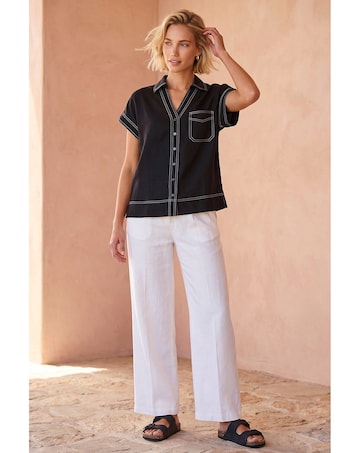 Roman Contrast Stitch Shirt