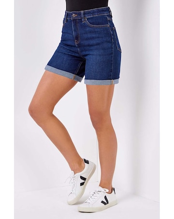 Roman Stretch Denim Mom Shorts