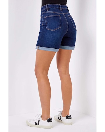 Roman Stretch Denim Mom Shorts